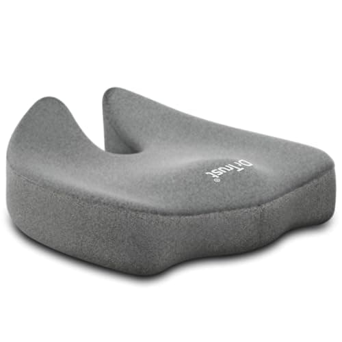 Dr Trust USA 370 Pro Seat Cushion for Tailbone, Coccyx, Hip, Thigh, Sciatica Support, Lower Back Pain Relief, Ergonomic Memory Foam Contoured Cushion for Car, Office or Home Chair Sitting Up To 100 Kg