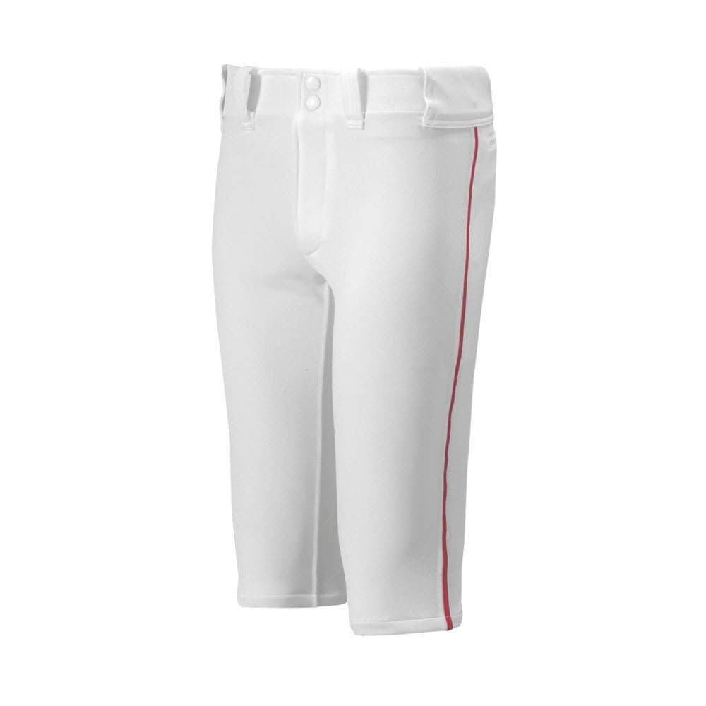 Mizuno Boys Youth Premier Short Piped Pant XL WhiteRed WhiteRed XLarge US