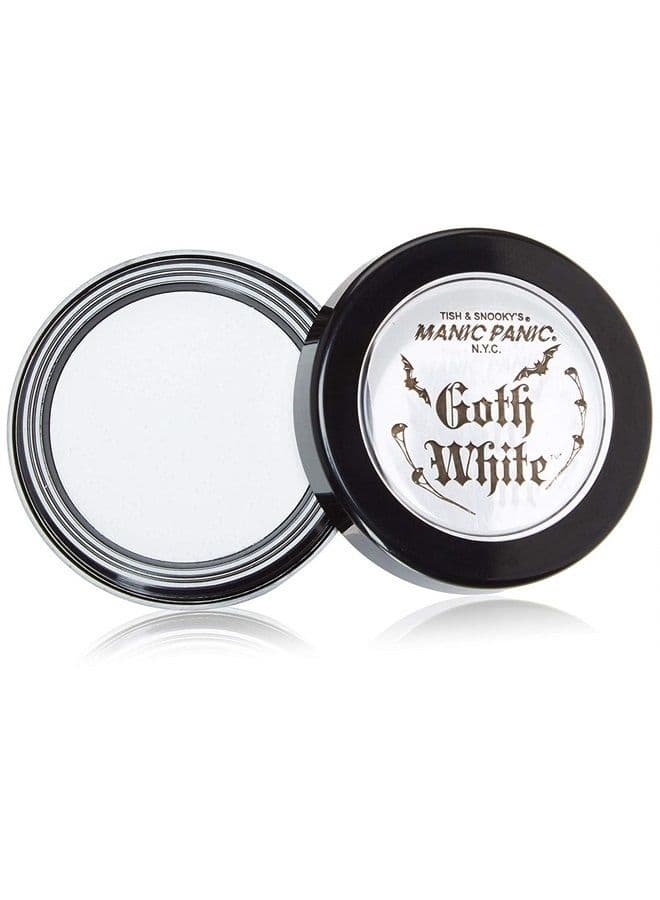 Goth White Cream To Powder Foundation - Velvety Full Coverage Foundation with Matte Finish - High Pigment Max Coverage Foundation for Cosplay & Everyday Use - Vegan, Cruelty-Free (0.35oz)