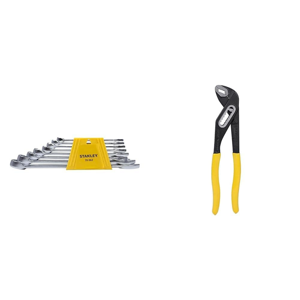 Stanley 70963E 8piece Chrome Vanadium Steel Combination Spanner Set with MaxiDrive System AntiS