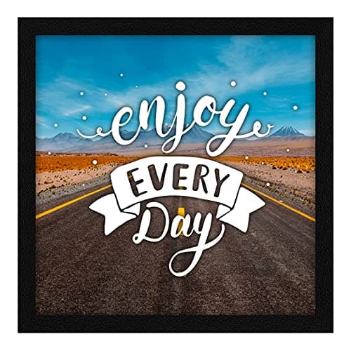 ArtX Paper Motivational Quote Enjoy Every Day Wall Frame Art Painting, Multicolor, Motivational, 13X13 in, Set of 1