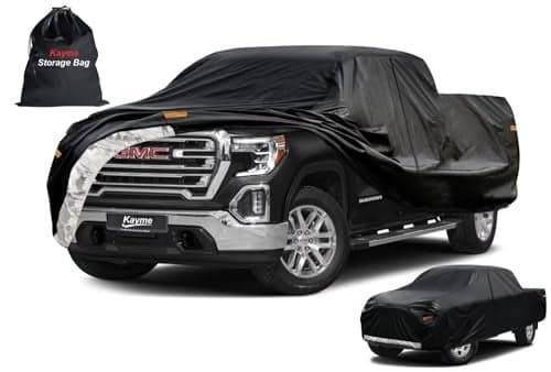 Kayme Truck Cover Custom Fit GMC Sierra Regular Cab Long/Short Bed/Extended Cab Short Bed(1998-2025). Full Exterior Heavy Duty Outdoor Pickup Truck Car Cover Waterproof All Weather