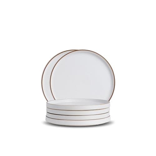 Shay Ceramic Dinner Plates Set, 6 Pieces, Off White Japandi Series | Ceramic Plates Set | Matte Finish | Premium Stoneware | Dinner Plates Ceramic (Japandi Dinner Plate, Off White)