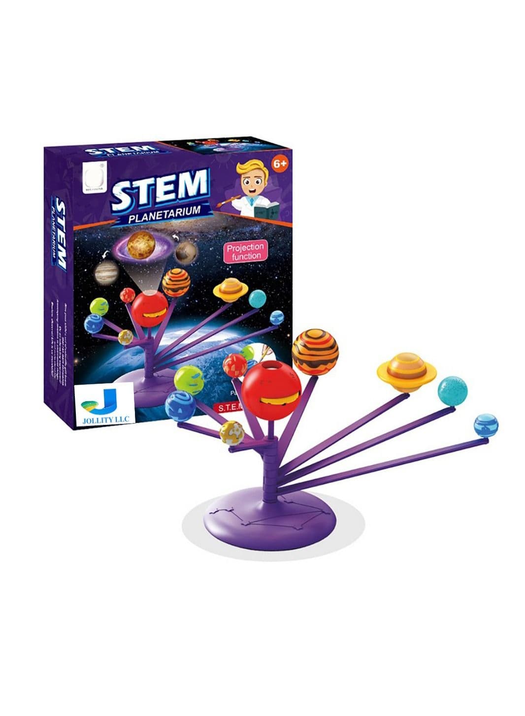 Solar System for Kids Space Toys-8 Planets Model with Projector DIY Stem Educational Learning Birthday for 6+ Years Old Boys Girls