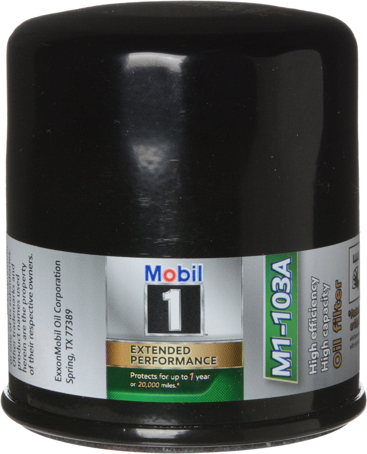 Mobil 1 Oil Filter, Canister, Screw-On, 13/16-16 in Thread, Steel, Black, Various GM Applications, Each