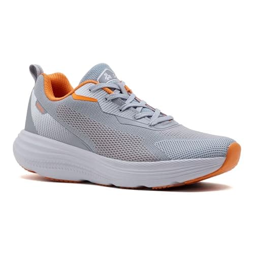 Campus Men's VETRO L.Gry/V.ORG Running Shoes - 9UK/India 1 Pair Grey/Orange