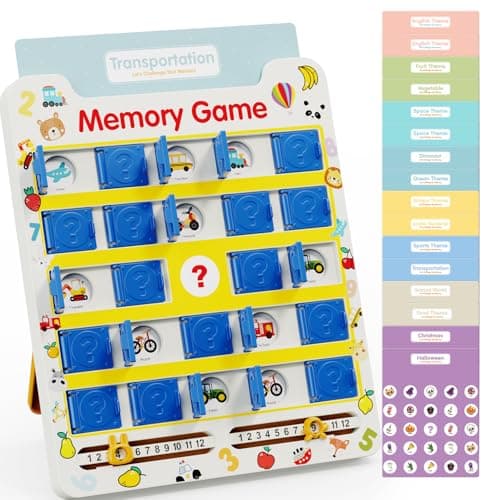 Matching Memory Game for Kids Age 3 4 5 6 7 8 Year Old Travel Toy for Boys Girls Board Games for 46 Road Trip Essentials for Toddler Airplane Car Camping ActivityChristmas Birthday Gifts