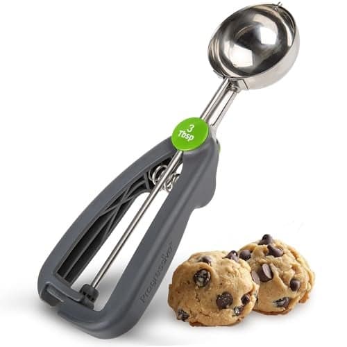 PrepSolutions Quick Release Cookie Scoop – 3 Tbsp., Gray, Stainless Steel for Precise Portioning