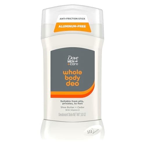 DOVE MEN + CARE Whole Body Deodorant Shea Butter & Cedar For 72H Odor Protection from pits, privates, to feet 3 oz