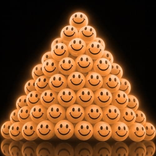 ArtCreativity Glow in the Dark Orange Smiley Face Bouncing Balls Bulk Pack of 36 1 Inch High Bounce Bouncy Balls for Kids Glowing Party Favors and Goodie Bag Fillers for Boys and Girls