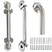 2 Pack Grab Bars for Bathroom 16 Inch Brushed Nickel 304 Stainless Steel Shower Grab Bar Safety Assist Handicap Grab Bar 500lbs Support Grab Bar for Bathtubs and Showers for Christmas Gifts