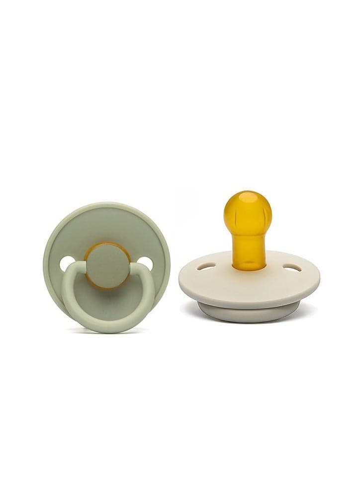 2 Pieces Portable Natural Latex Pacifier,Baby 0-12 Months
