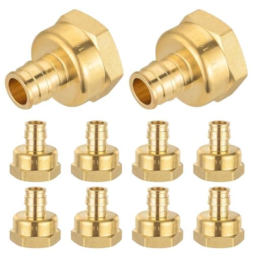 HeSun 10Pack PEXA FNPT Adapter Fitting 34 NPT Female x 12 PEXA Expansion Adapter ASTM F1960