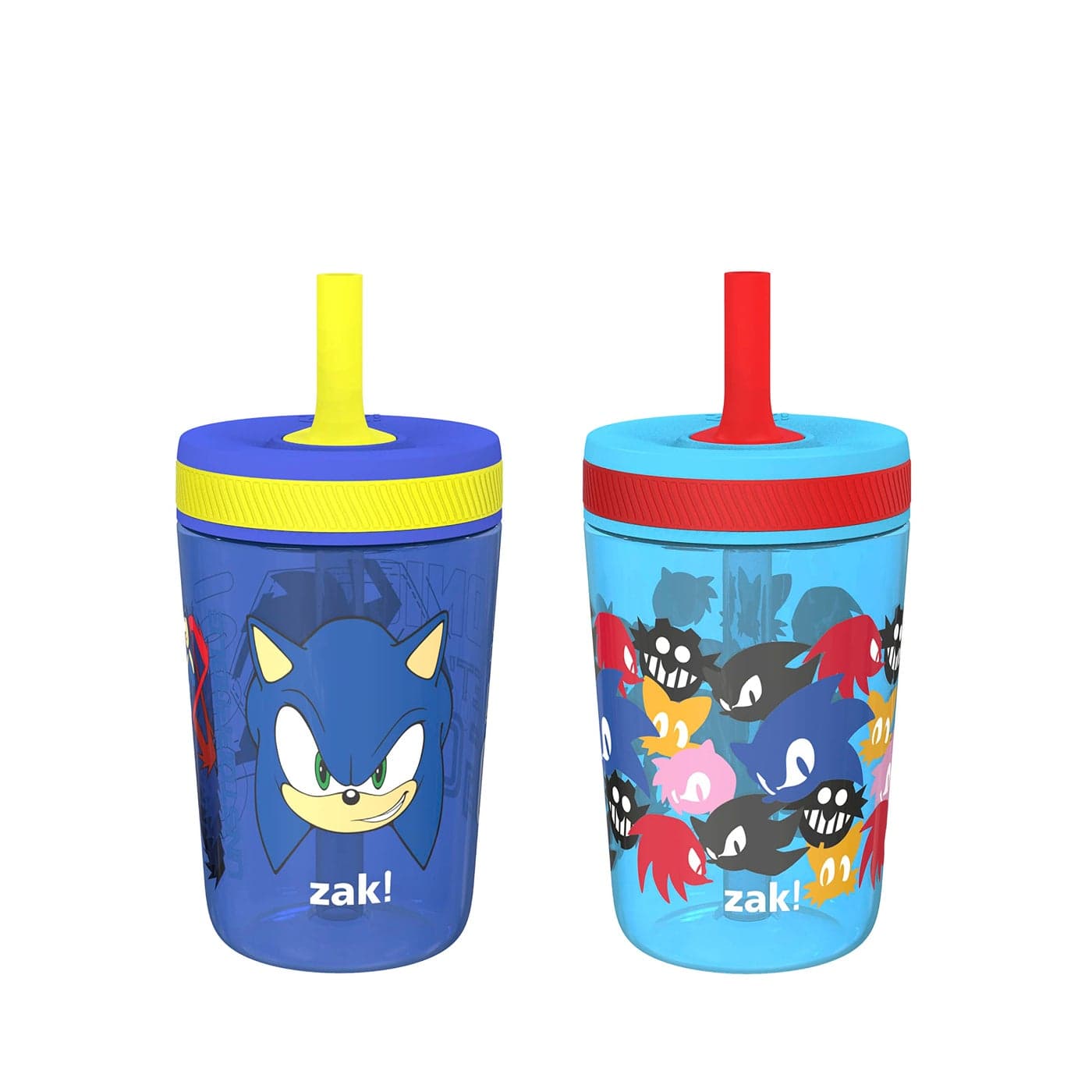 Zak Designs Sonic the Hedgehog Kelso Toddler Cups For Travel or At Home 15oz 2Pack Durable Plastic Sippy Cups With LeakProof Design is Perfect For Kids Sonic