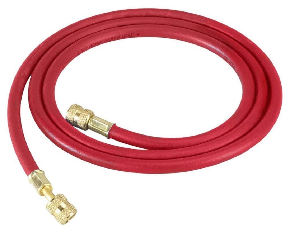 Robinair 31079 1/4" Premium Refrigerant Charging Hose - 72" Long, Red, Standard Fittings