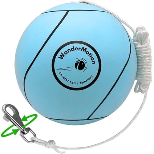 Revive Wonder WonderMotion Outdoor Tetherball with 360° Swivel Hook – Recreational Sports – Light Aquamarine
