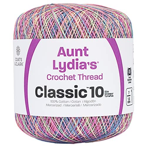 Coats Crochet 154465 Aunt Lydias Crochet Cotton Classic Size 10 Pastels