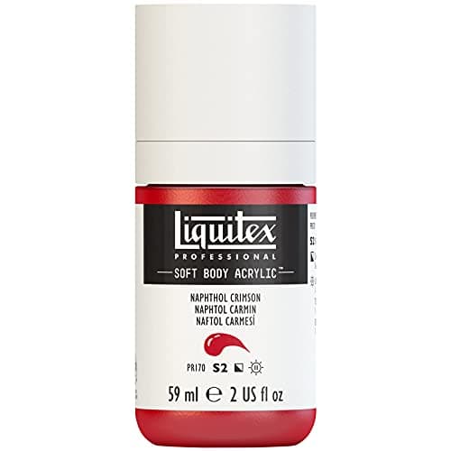 Liquitex Professional Soft Body Acrylic Paint, 59ml (2-oz) Bottle, Naphthol Crimson