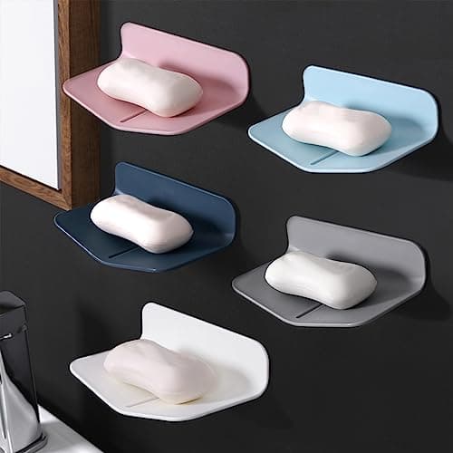 Soap Holder Shower Wall Mounted Draining Soap Dish for Shower Soap Saver for Kitchen BathroomGray 1