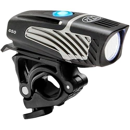 NiteRider Lumina Micro 650 Lumen USB Rechargeable Front Bike Light – 5 Modes Compact LED Headlight Helmet Mount IP64 Waterproof Road Cycling MTB Commuter Night Riding Safety Easy Mount Bicycle Light