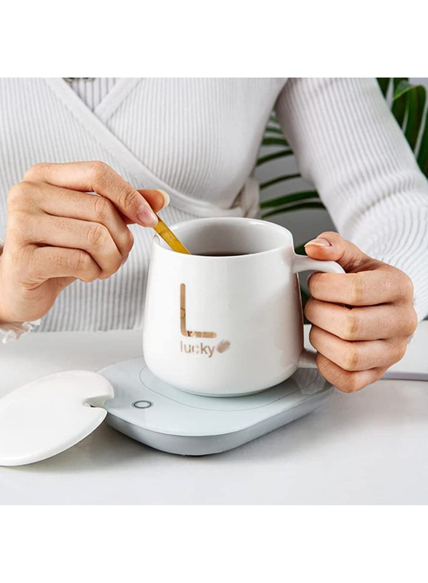 Smart Coffee Mug Warmer With Automatic Shut Off for Home and Office 16 Watt Beverage Warmer, Coffee, Milk, Tea, Water, Cocoa Warmer Temperature Up to 131℉/ 55℃