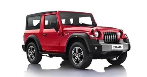 GRAPHENE 1:32 Scale DieCast Metal Toy Car Pull Back Action Openable Doors 4x4 Thar/Jeep Premium Car Toy Light Music for Kids Realistic Miniature Model Best Gift 2+yrs Girls Boys Random Colors