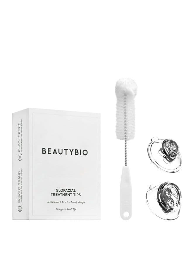 GLOfacial Tips Replacement Kit. Large & Small Tips + Cleaning Brush