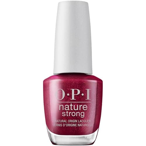 OPI Nature Strong Raisin Your Voice | Opaque Dark Red Crème Natural Origin Nail Polish | Plant Based, Vegan, Cruelty Free