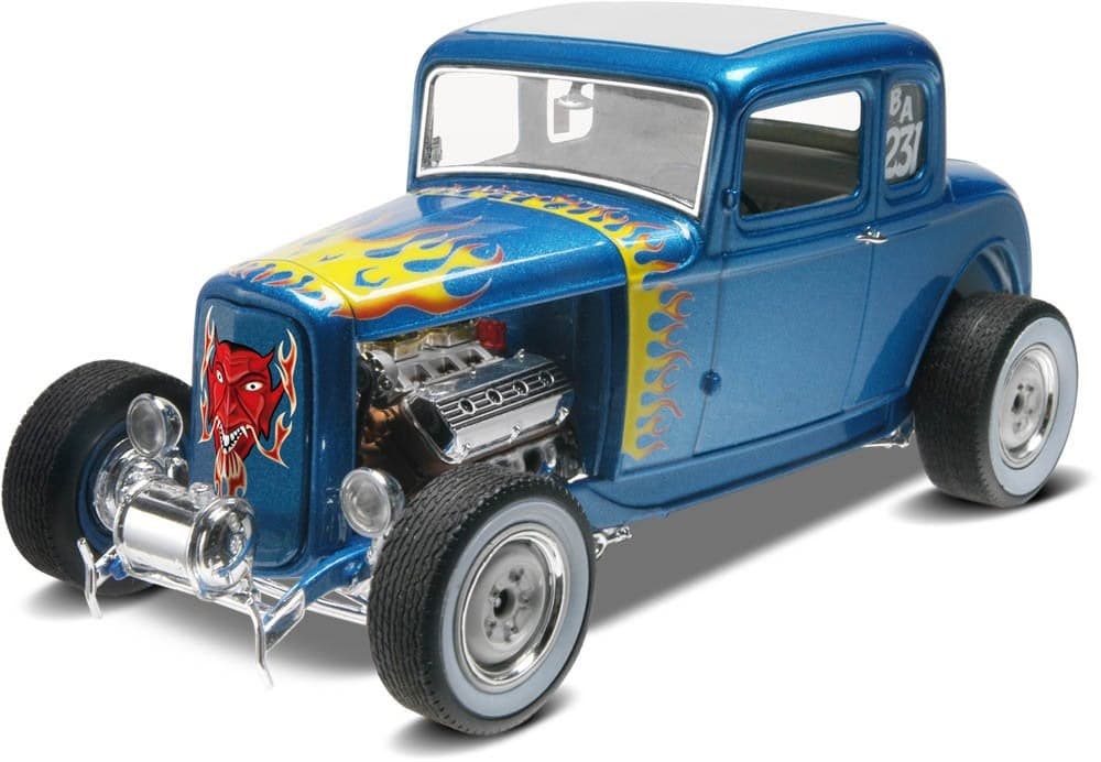 Revell 1/25 '32 Ford 5 Window Coupe 2' n 1 Blue