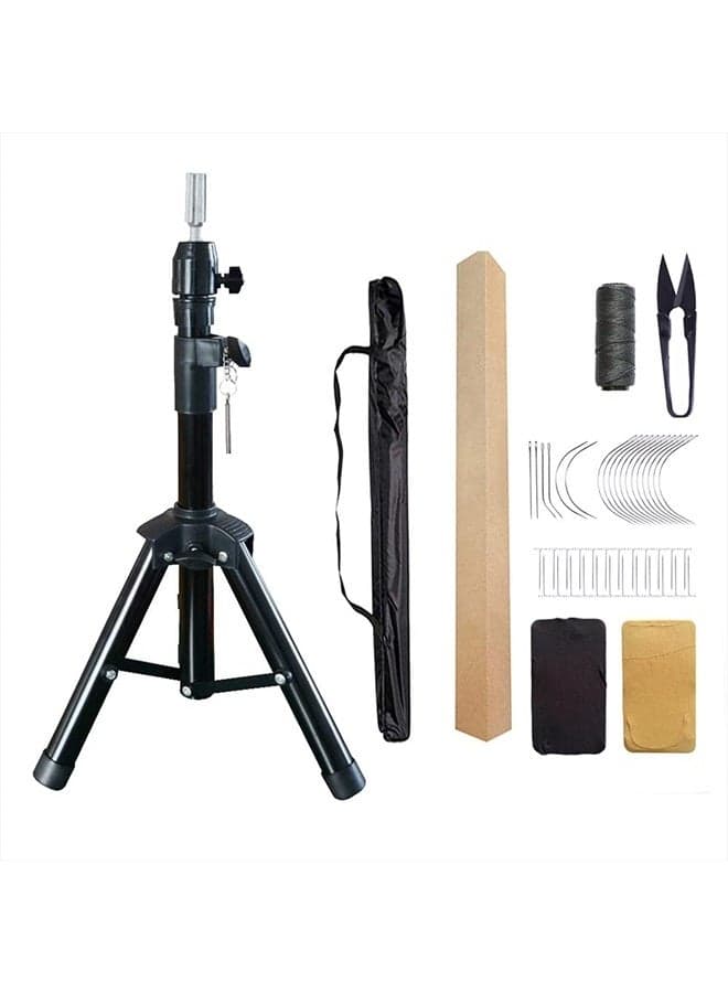 Wig Stand Tripod for Mannequin Head Stand Adjustable Wig Head Stand Holder for Wigs Canvas Block Head