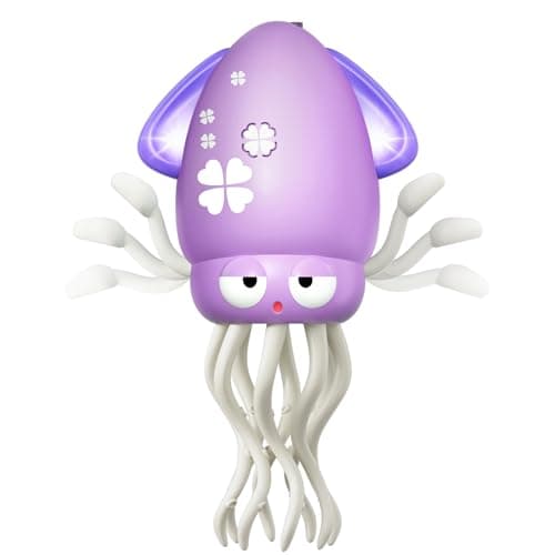 Dancing Squid Baby Toy Dancing Octopus Tummy Time Toys for Toddlers Infant Crawling Walking Baby Toys with Music Light for 36 612 1218 Kids Girls 1st Baby Easter Basket Stuffers Birthday Gifts