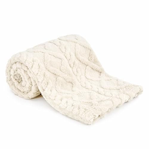 Sherpa Fleece Baby Blanket, Ultra Soft Fluffy Premium Baby Blankets for Boys Girls, Cozy Infant Toddler Newborn Receiving Blankets for Crib Stroller 30”×40” (Cream)