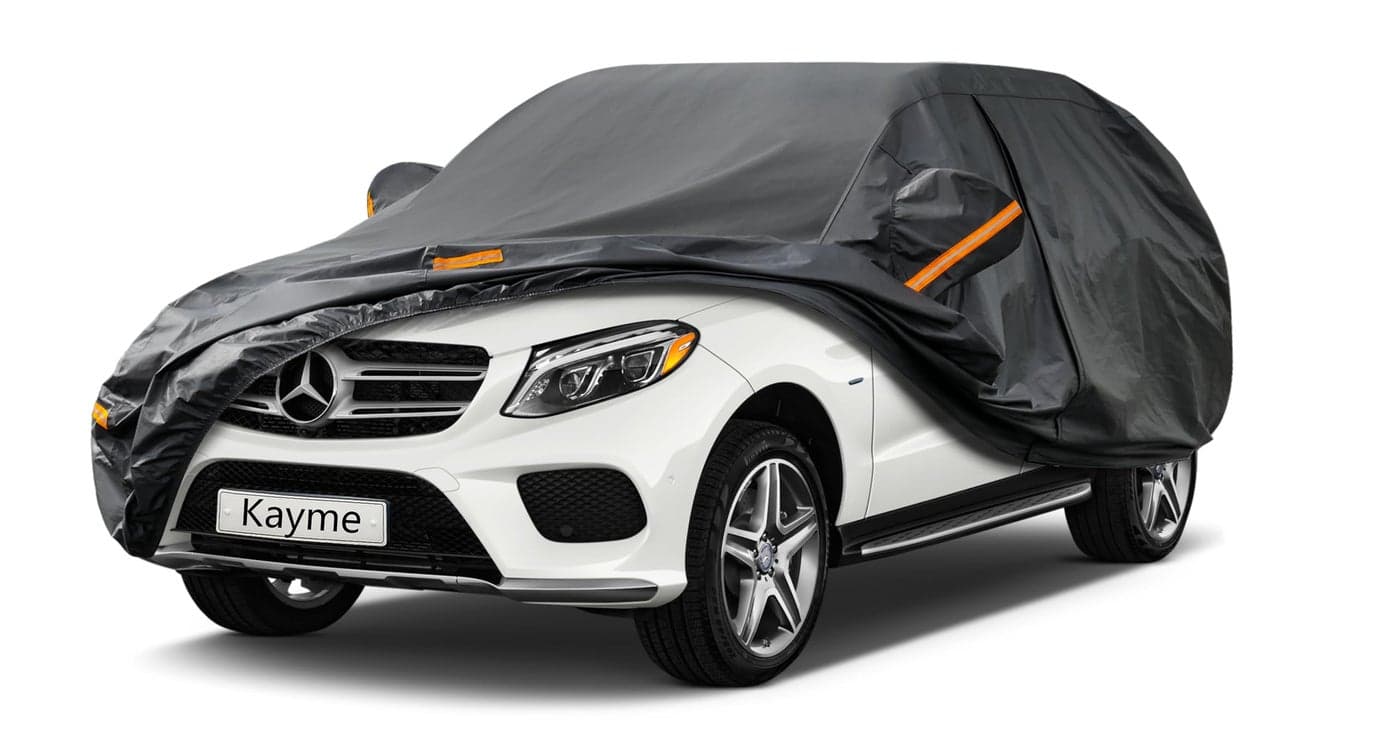 Kayme 7 Layers SUV Car Cover Custom Fit for Mercedes Benz GLE350 GLE450 GLE43 GLE53 GLE6320152025 Waterproof All Weather for Automobiles Outdoor Full Cover Rain Sun UV Protection