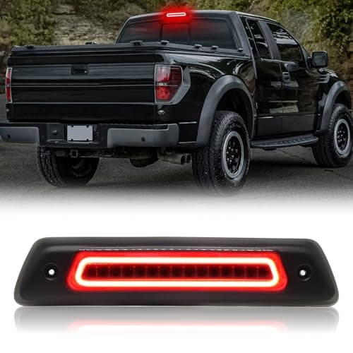 LED 3rd Third Brake Light Replacement for F150 2009-2014/ F150 Rap-tor 2009-2014, AL3Z13A613E, High Mount Rear Brake Light Cab Cargo Lamp Stop Light, Smoked Len
