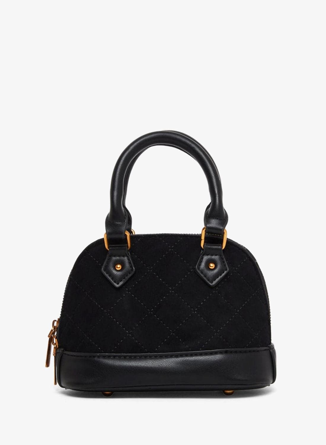 Black Quilted Dome Handbag