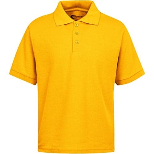 Premium Wear Boys Uniform Polo Shirt |Gold XS