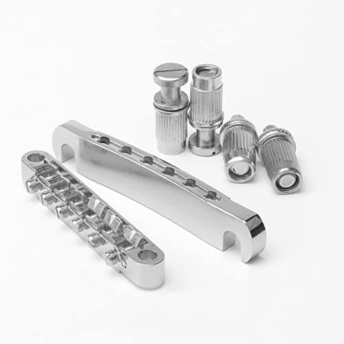 Swhmc Guitar Tune-O-Matic Bridge and Tailpiece with Studs for LP Electric Guitar(Chrome)
