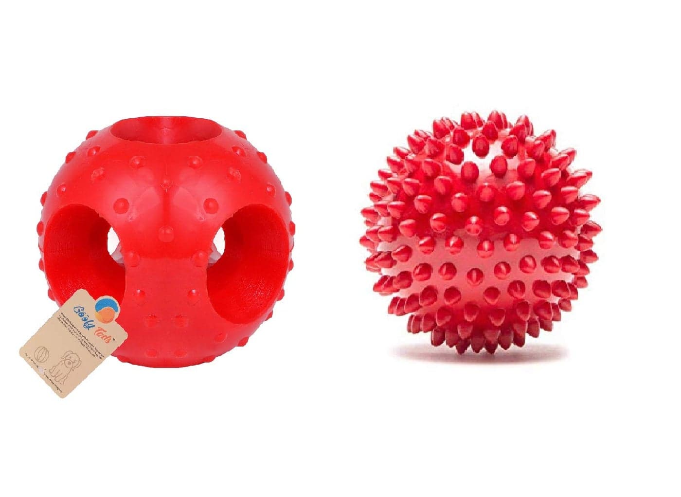 Goofy Tails Toys Combo for Dogs, Hole + Spike Ball for Dog, Durable Ball for Dog, for Aggressive Chewers, Safe and Non-Toxic Chew Toys for Dogs, Ideal Fetch Pet Toy for All Breeds
