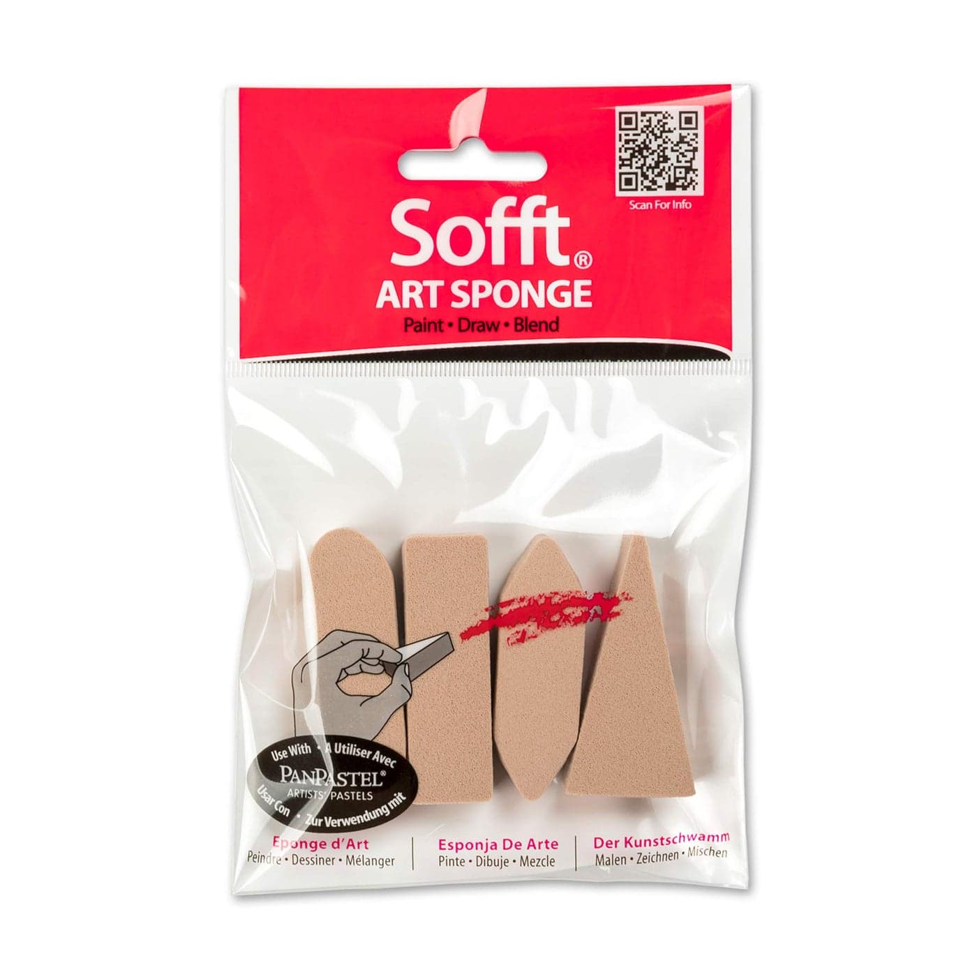 Sofft Artist Tools by GOLDEN Mixed Sponge Bars Pack of 4 Professional Artist Pastels