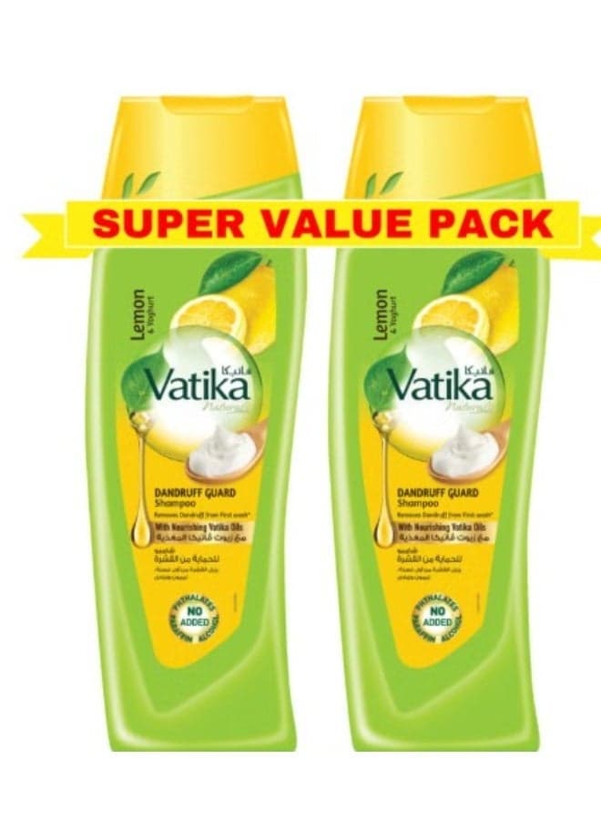 Dandruff Guard Shampoo Enriched with Lemon And Yoghurt Extracts Pack of 2 2x400ml