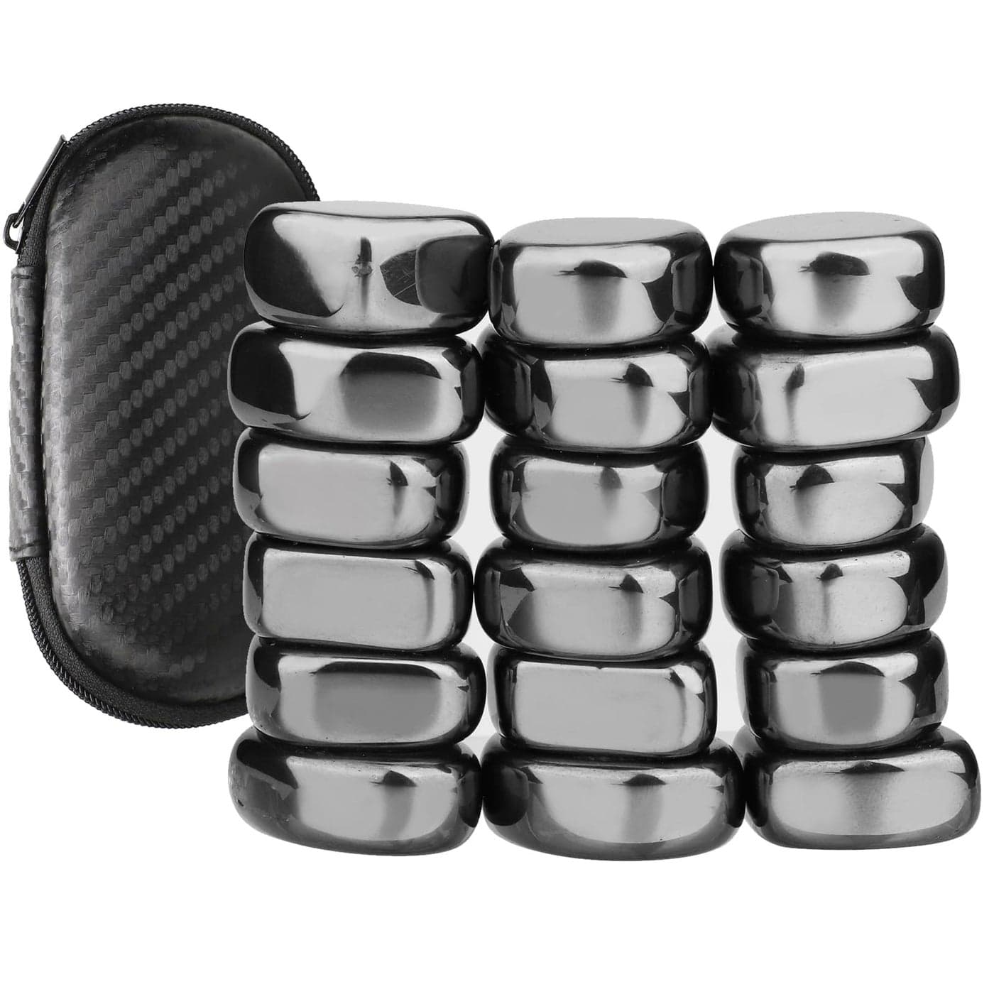 Fidget Slime Putty Magnet Ferrite Putty Fridge Large 18 PCS Hematite Magnetic Stones for Adults Stress Relief Fidget Toy Refrigerator Magnets for Home Office Holiday Stocking Stuffer Decorations