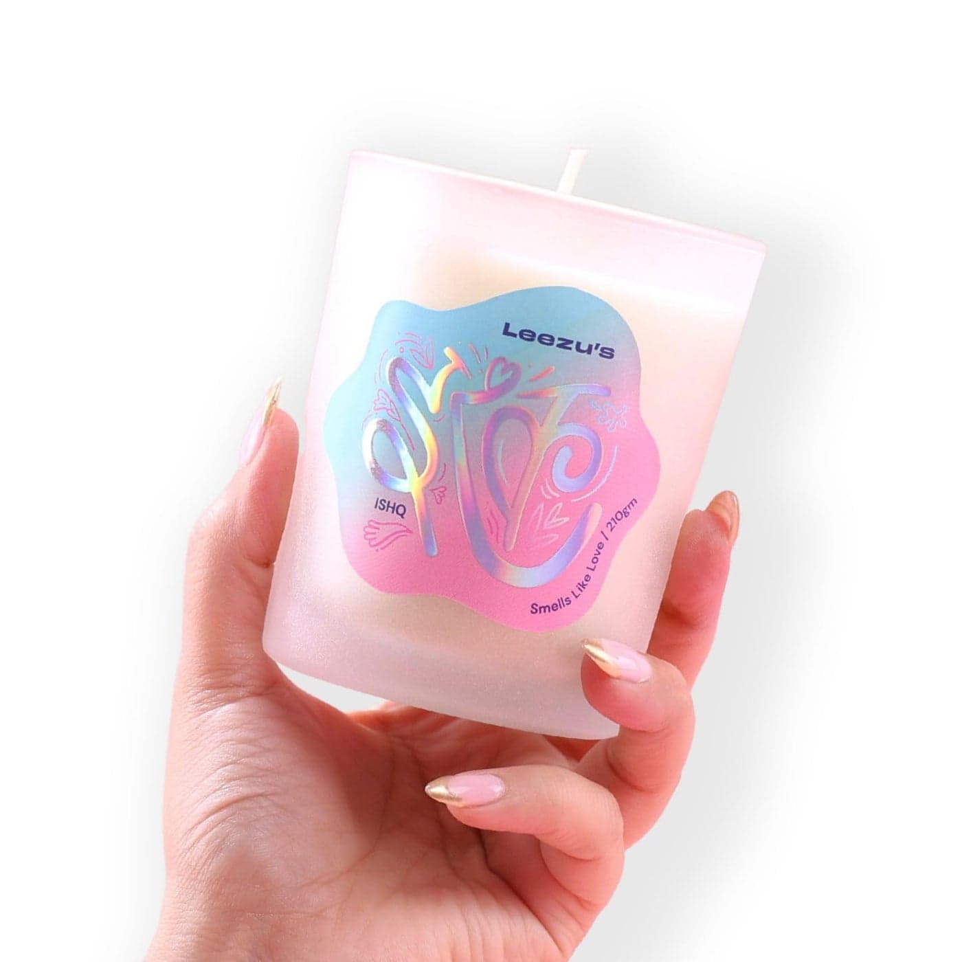 Leezus Ishq Candle Aromatic Luxury Scented Candle for Bedroom Fresh Champagne Orange Blossom Sugar Spice Fragrance HandPoured EcoFriendly Soy Wax 4045 Hours Burn Time