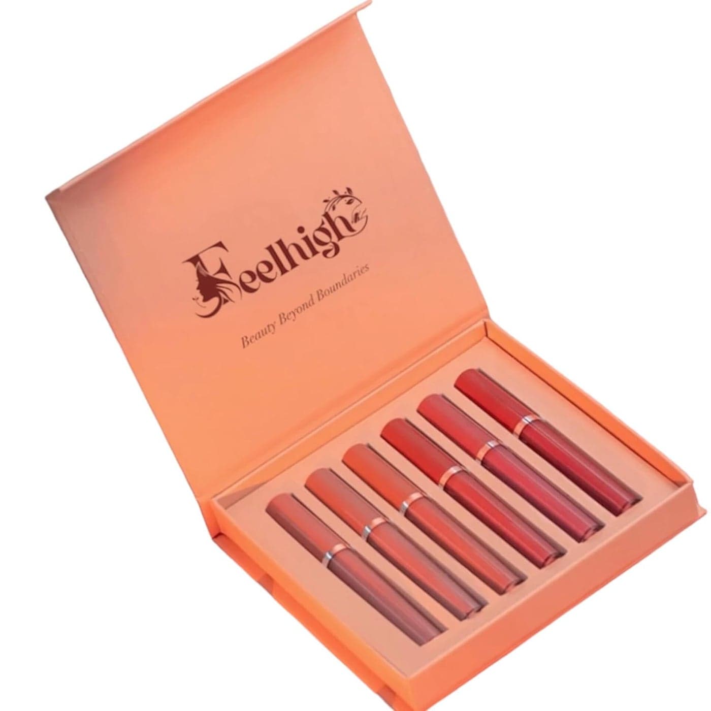Feelhigh 6Pcs Matte Liquid Lipstick Makeup Set Matte liquid LongLasting Wear NonStick Cup Not Fade Waterproof Lip Gloss Shade B