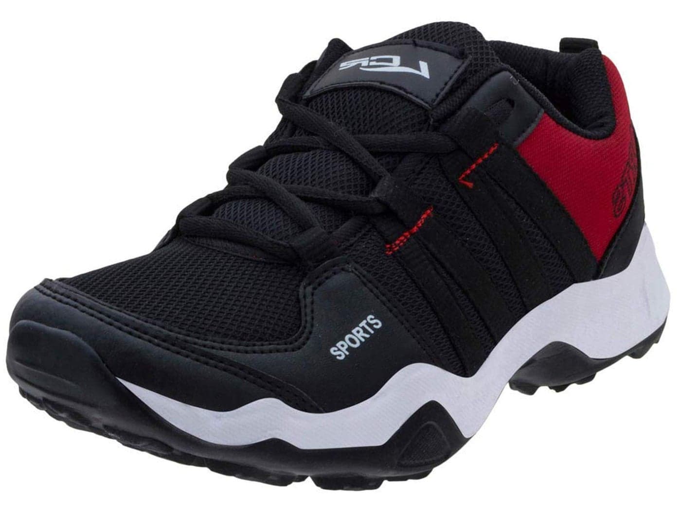 Lancer Mens HECTOR-901 Black Maroon Running Shoe - 9 UK (HECTOR-901BLK-MRN-43)