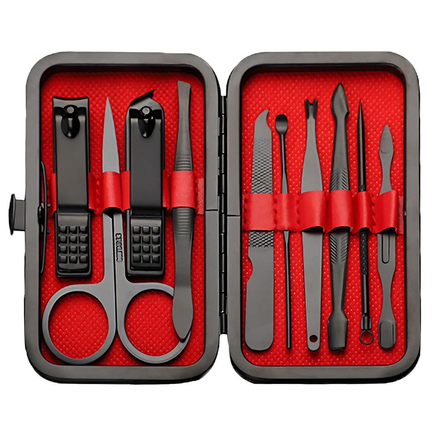 FIXBODY Nail Clippers for Men Nail Clippers Set Professional Manicure Set and Pedicure Kit 10 Pieces Nail Grooming Kit Includes Fingernail Clippers and Toenail Clippers