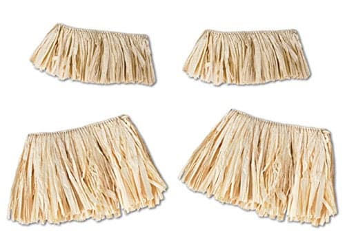 Raffia Arm & Leg Ties (natural) Party Accessory (1 count) (4/Pkg)