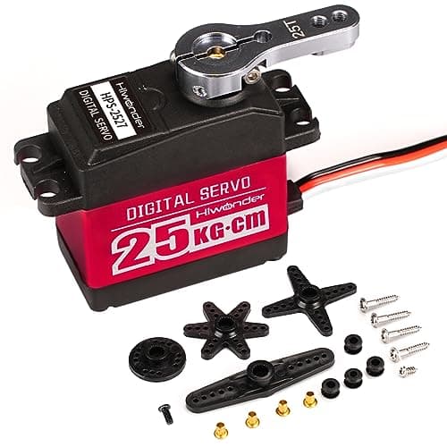 Hiwonder 25KG High Torque Digital Servo Motor Full Metal Gear, Metal Case Servo Waterproof for RC Mode DIY,Control Angle 270°