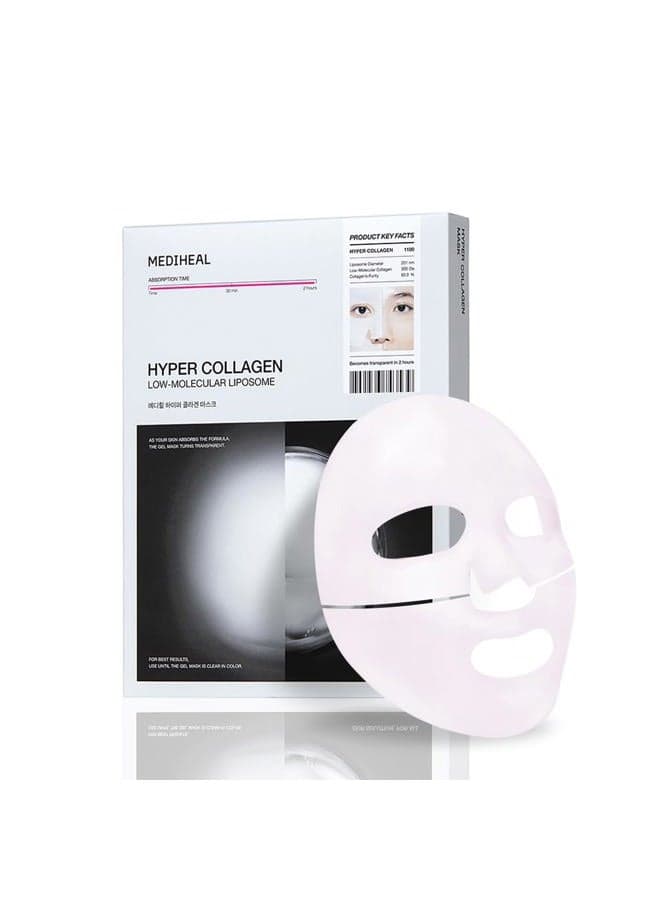 Hyper Collagen Mask With Low Molecularlipo I 10 Sheets | Helps Reduce The Signs of Aging & Minimize Enlarged Pores