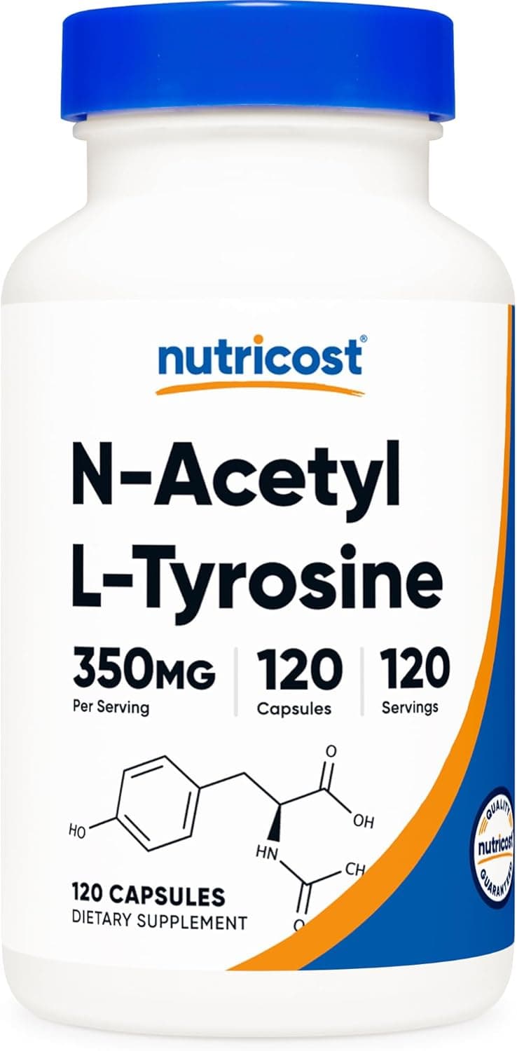 Nutricost NAcetyl LTyrosine NALT 350mg 120 Capsules Gluten Free NonGMO