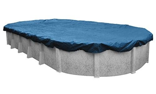 Robelle 12 x 24 ft Heavy Duty Blue Winter Oval Pool Cover for Above Ground Pools 4 ft Overlap 16 x 28 ft Cover Size Solid 8 x 8 Scrim 236 ozyd2 10Year Warranty Style 3512244